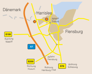 Anfahrtsskizze zur landesfeuerwehrschule